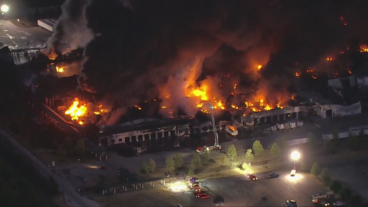 More than 12 hours later, a chemical plant fire in the Rockton area continues to burn.   