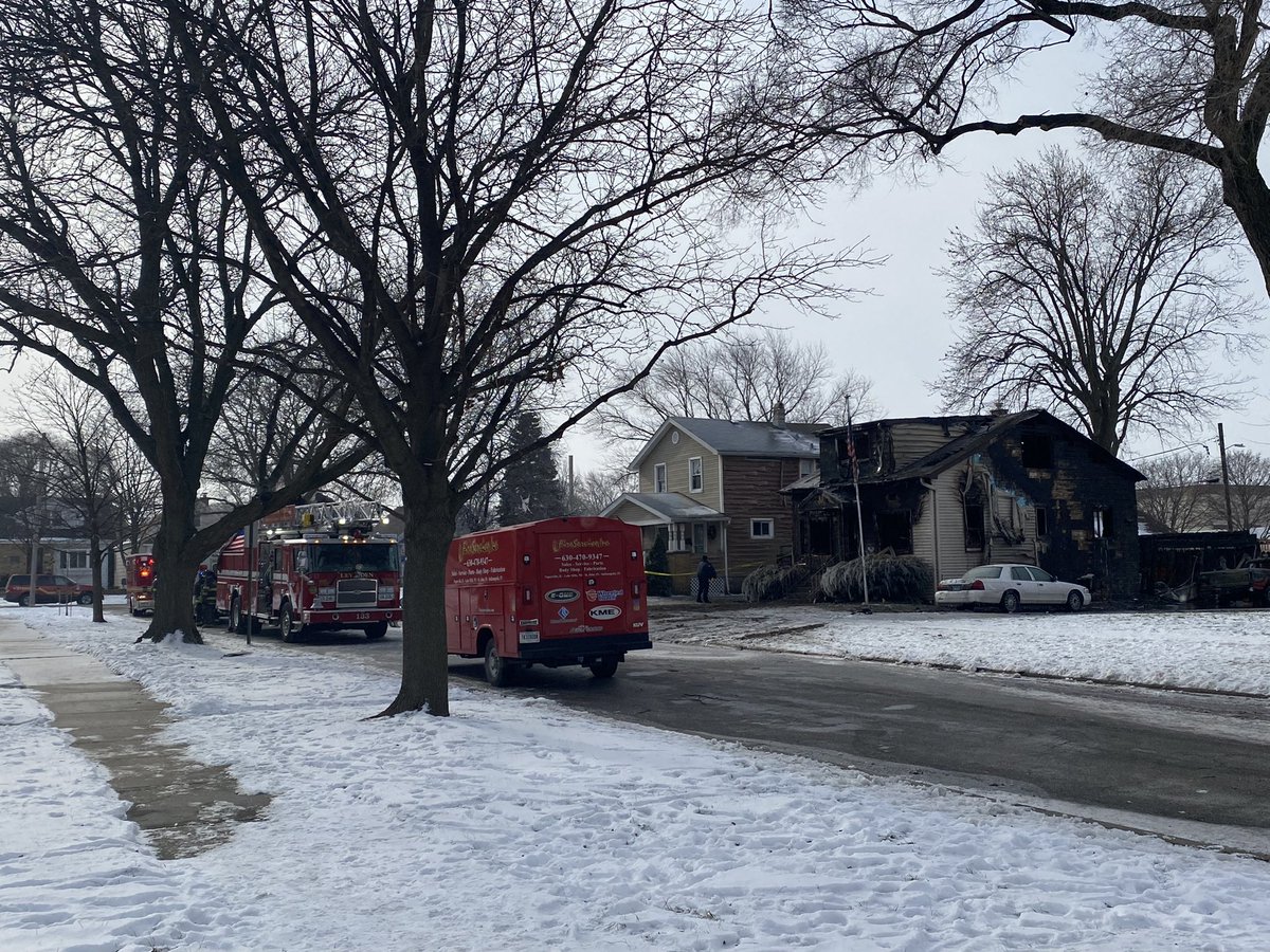 Fire Chief also saying harsh winds today made the fire much worse.  firefighters on scene with icicles hanging off their hats and sheets of ice on their backs