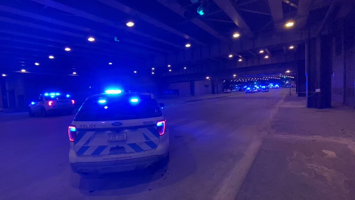 Chicago police are responding to a shooting near Columbus and Lower Wacker