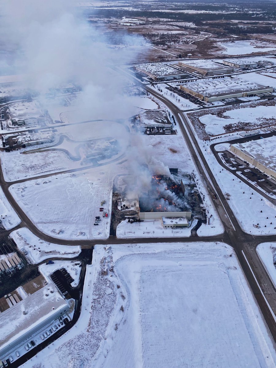 warehouse fire in Bartlett.