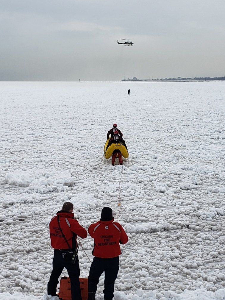 The person on the ice near 5500 S LSD apparently didn't realize he was walking on ice. This rescue went smoothly but the outcome could have easily been a tragedy. Avoid the ice at all costs. No ice is safe ice