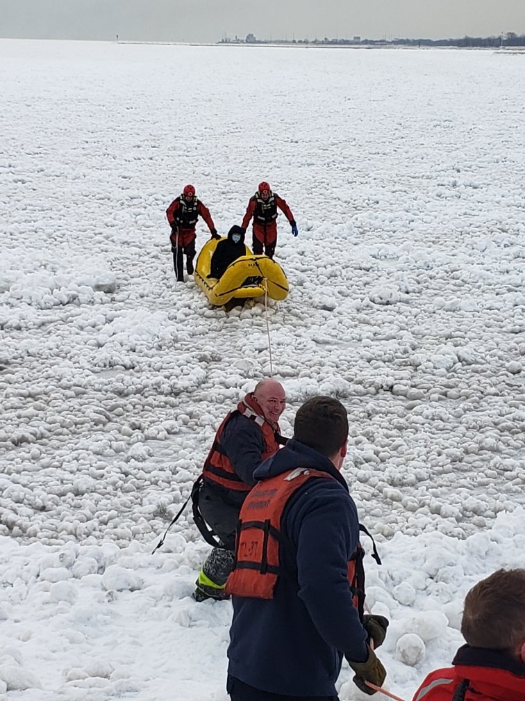 The person on the ice near 5500 S LSD apparently didn't realize he was walking on ice. This rescue went smoothly but the outcome could have easily been a tragedy. Avoid the ice at all costs. No ice is safe ice