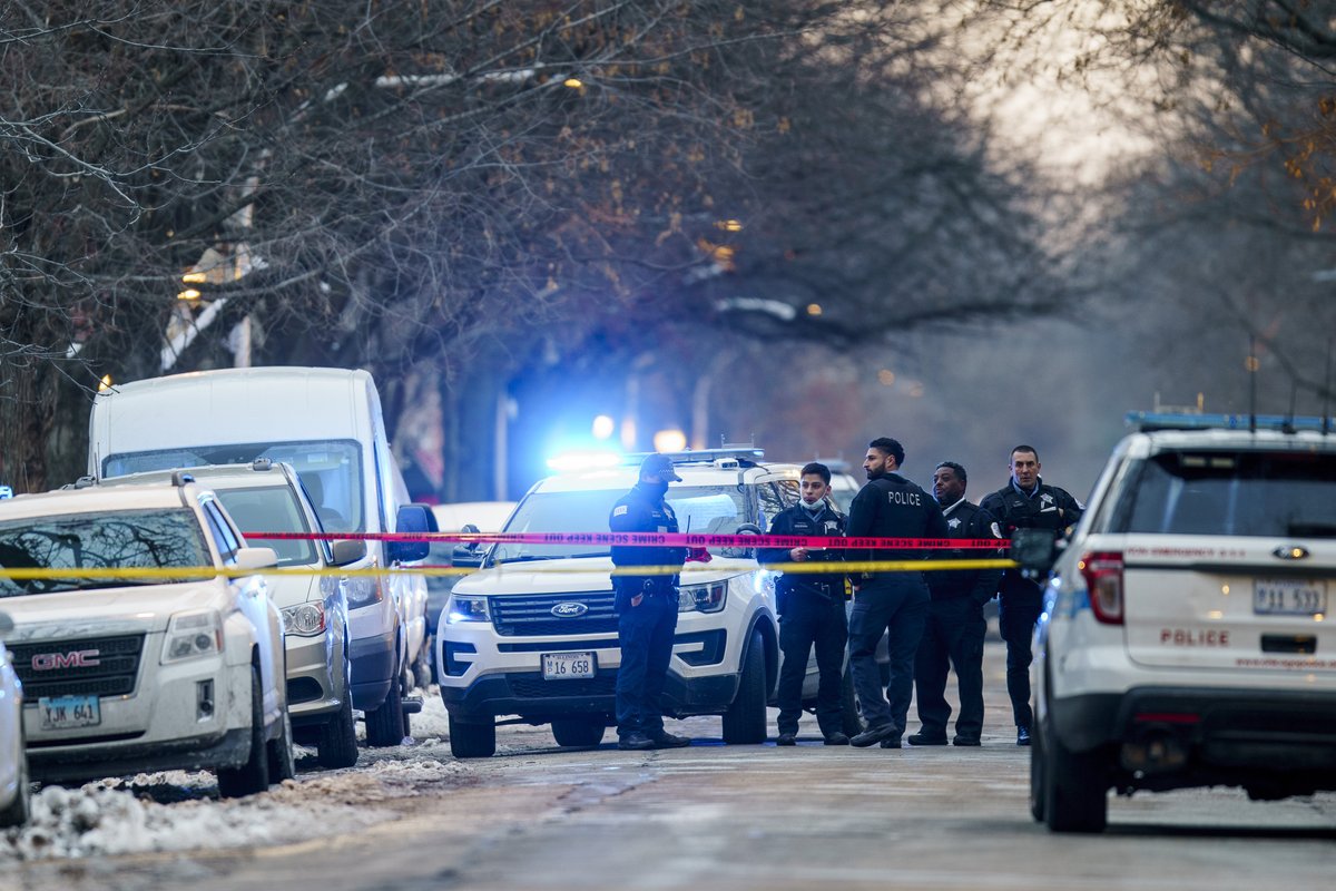 The scene where a 15-year-old boy was fatally shot in the head on 3300 block of South Prairie Avenue in the Gap neighborhood Tuesday in Chicago