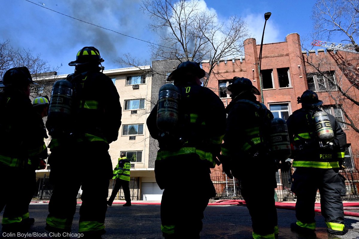 CFD continues to battle the blaze at 1054 W. Hollywood in Edgewater. 