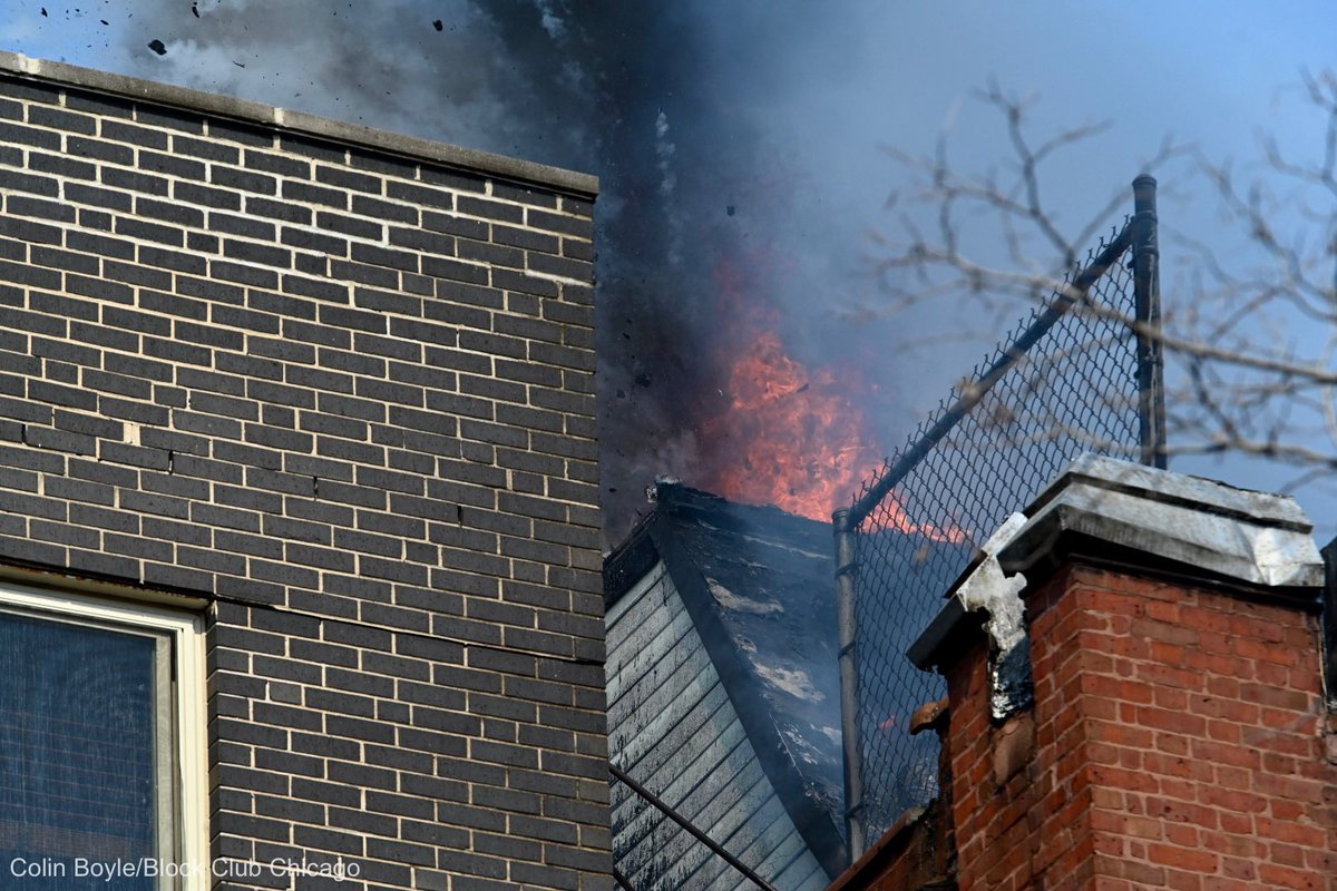 CFD continues to battle the blaze at 1054 W. Hollywood in Edgewater. 