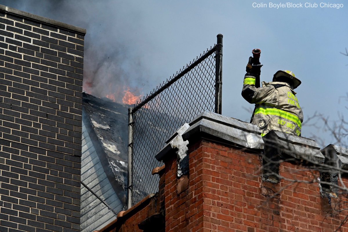 CFD continues to battle the blaze at 1054 W. Hollywood in Edgewater. 