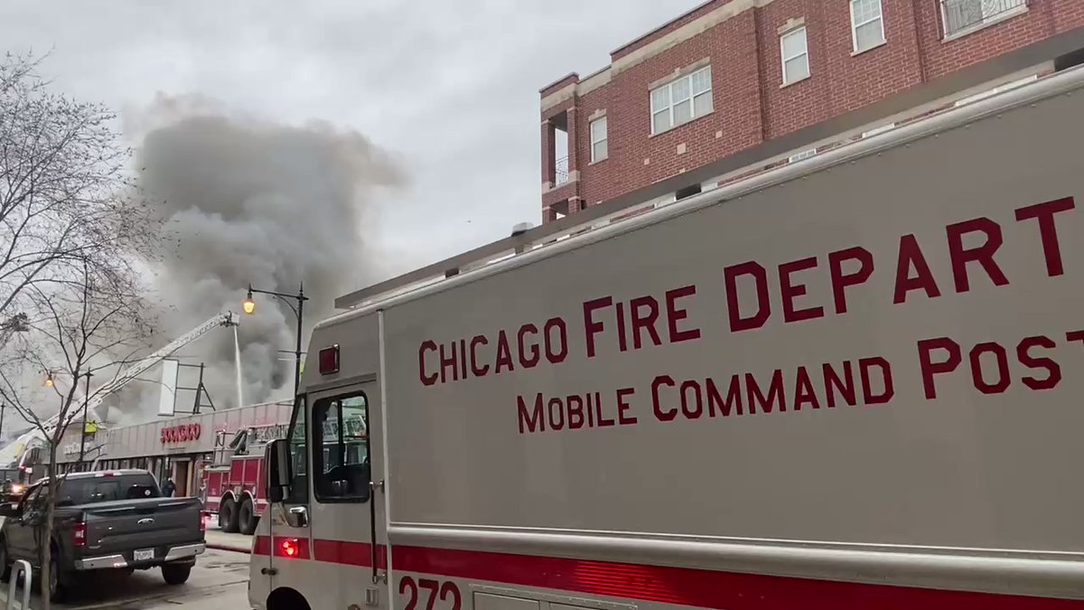 100-125 Chicago firefighters are working to contain the fire