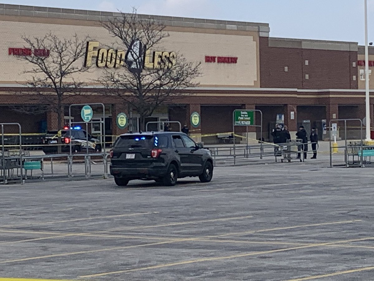 Heavy police presence at the Food 4 Less, near 159th and Central. hear back from Oak Forest police about how many people were shot and if officers were involved