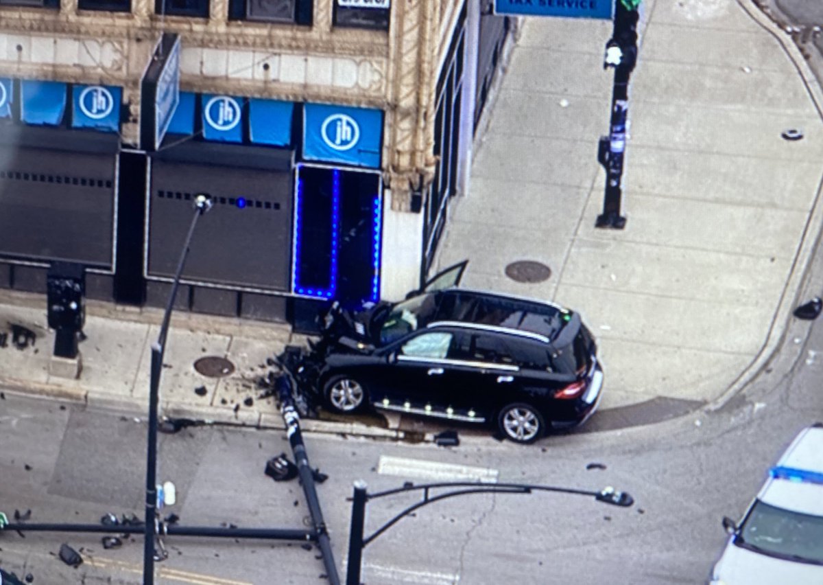 WestEnglewood - crash involving an SUV that hit a traffic light blocks westbound 63rd St at Ashland