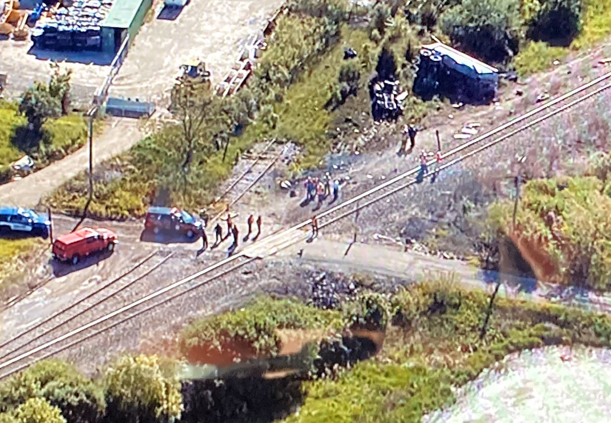 Hainesville - fatal crash involving a Metra train & a truck at Antioch St just south of Belvidere Rd. The first car on the train derailed. Truck cab was completely destroyed. The truck driver did not survive.