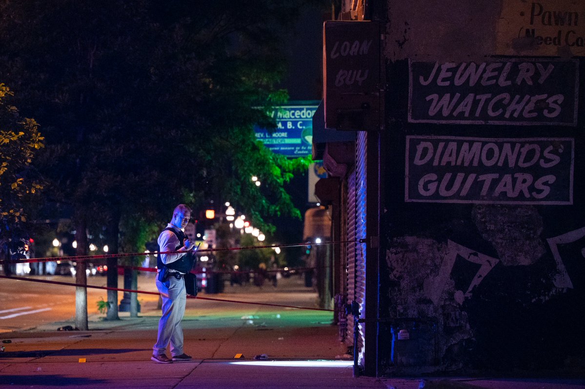 PHOTOS: Chicago police work the scene where a person was shot, in the 4200 block of West Madison Street, in the West Garfield Park neighborhood, Sunday, June 12, 2022.