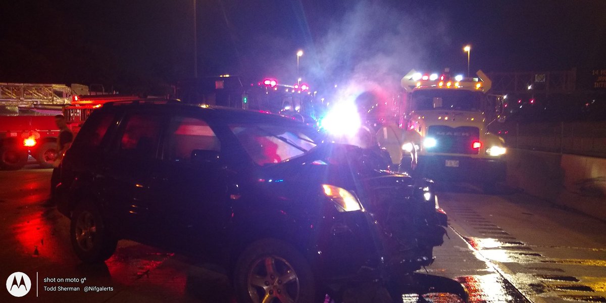 Chicago Dan Ryan SB @ 83rd A Multiple Vehicle Crash just occurred due to the E-way Closure. CFD treating 2 patients non-life threatening injuries IDOT ETP Towing vehicles  