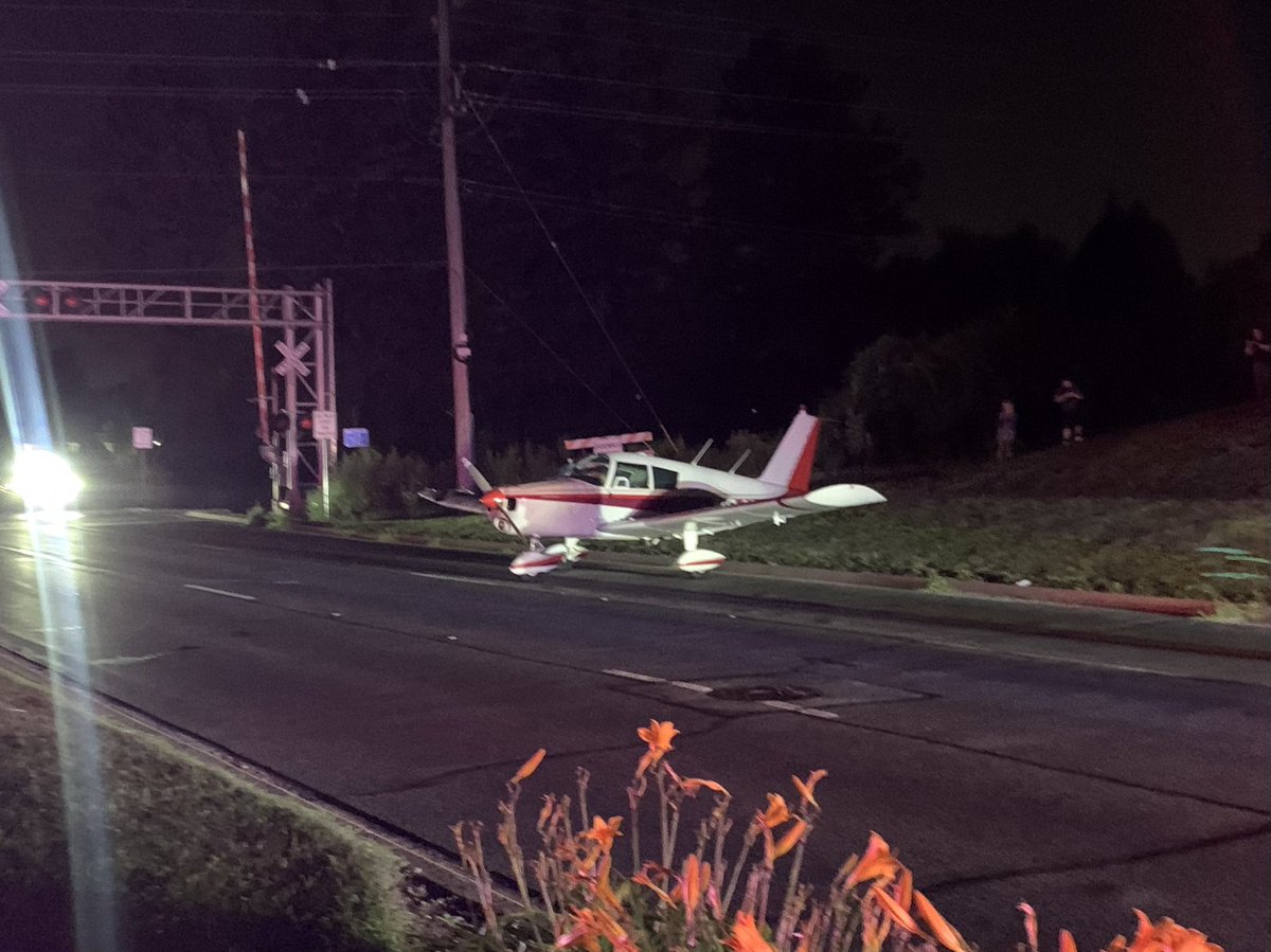 A plane made an emergency landing on Milwaukee Ave. just across from Trader Joe's.  It's in the SB lanes, so I'm pretty sure it's a Vernon Hills incident. I haven't heard that there were any injuries