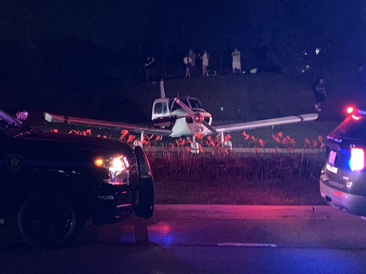 A plane made an emergency landing on Milwaukee Ave. just across from Trader Joe's.  It's in the SB lanes, so I'm pretty sure it's a Vernon Hills incident. I haven't heard that there were any injuries