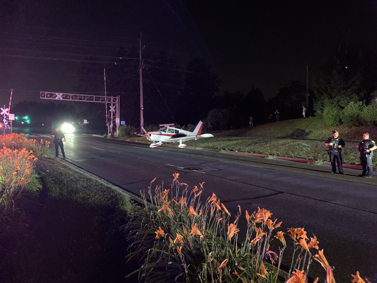 A plane made an emergency landing on Milwaukee Ave. just across from Trader Joe's.  It's in the SB lanes, so I'm pretty sure it's a Vernon Hills incident. I haven't heard that there were any injuries