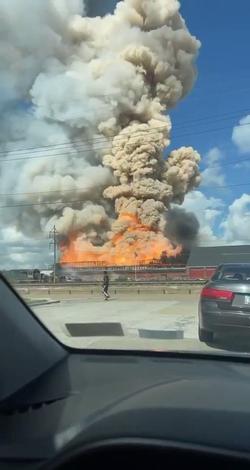 In Venice, Illinois. there are explosions at a recycling facility