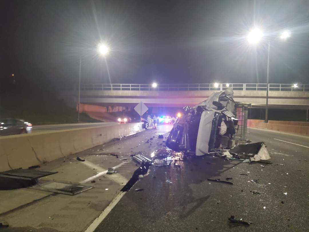 I-355 sb @ 83rd street  Lisle-Woodridge (Trauma Alert) rollover MVA with entrapment. All lanes shut down 