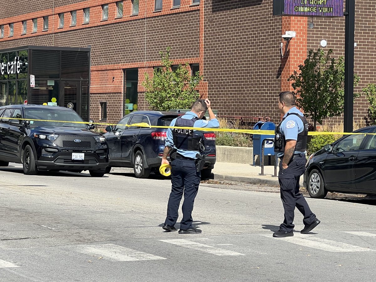 On shooting CPD evidence and recovered property facility on Fillmore  & Homan.  An unidentified individual using the fire escape to climb up to 5th floor, encountering SWAT team training. The man allegedly trying to grab a gun - shot by CPD ⁦