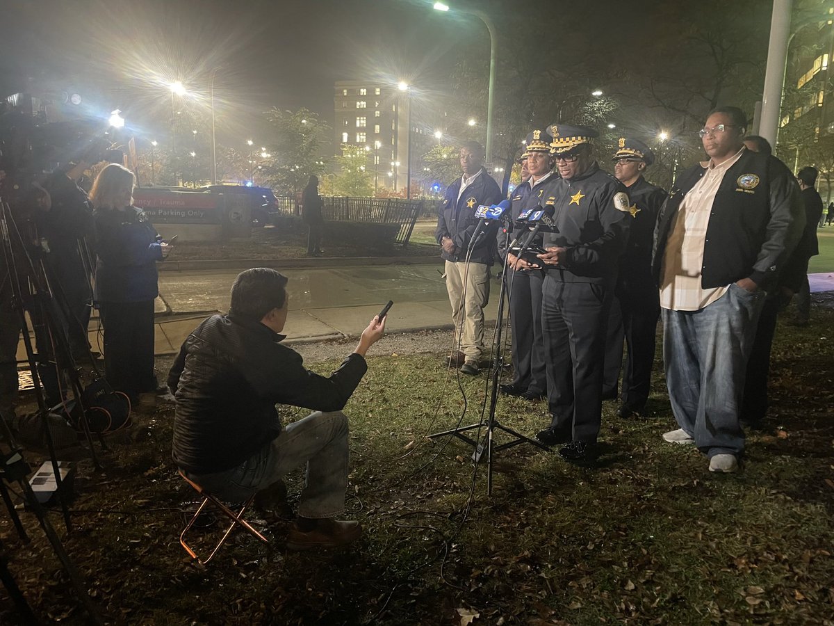 Chicago Police say 14 people were shot in Garfield Park this evening in a drive by shooting. Victims include several adults, a 3 year old child, an 11 year old and a 13 year old