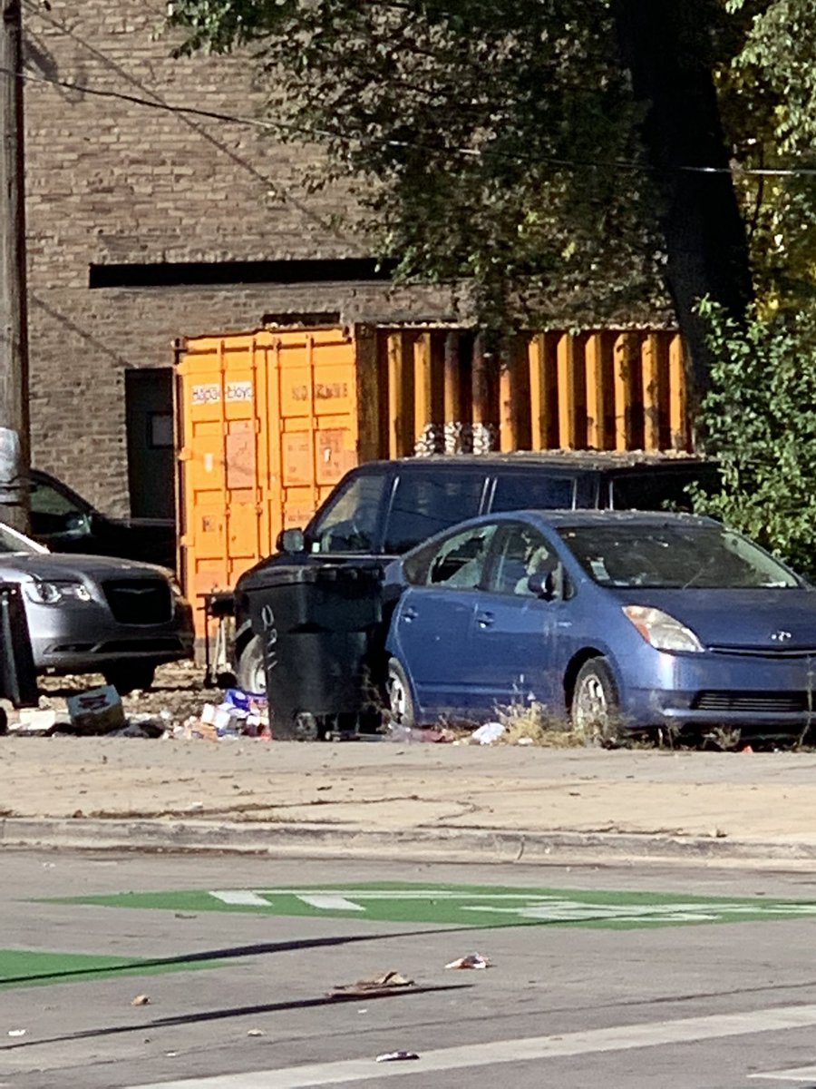 Scene of last night's multiple shooting scene in the 2800 block of West Polk, East Garfield Park neighborhood on the West Side. A large crowd was gathered at a memorial for someone who recently passed