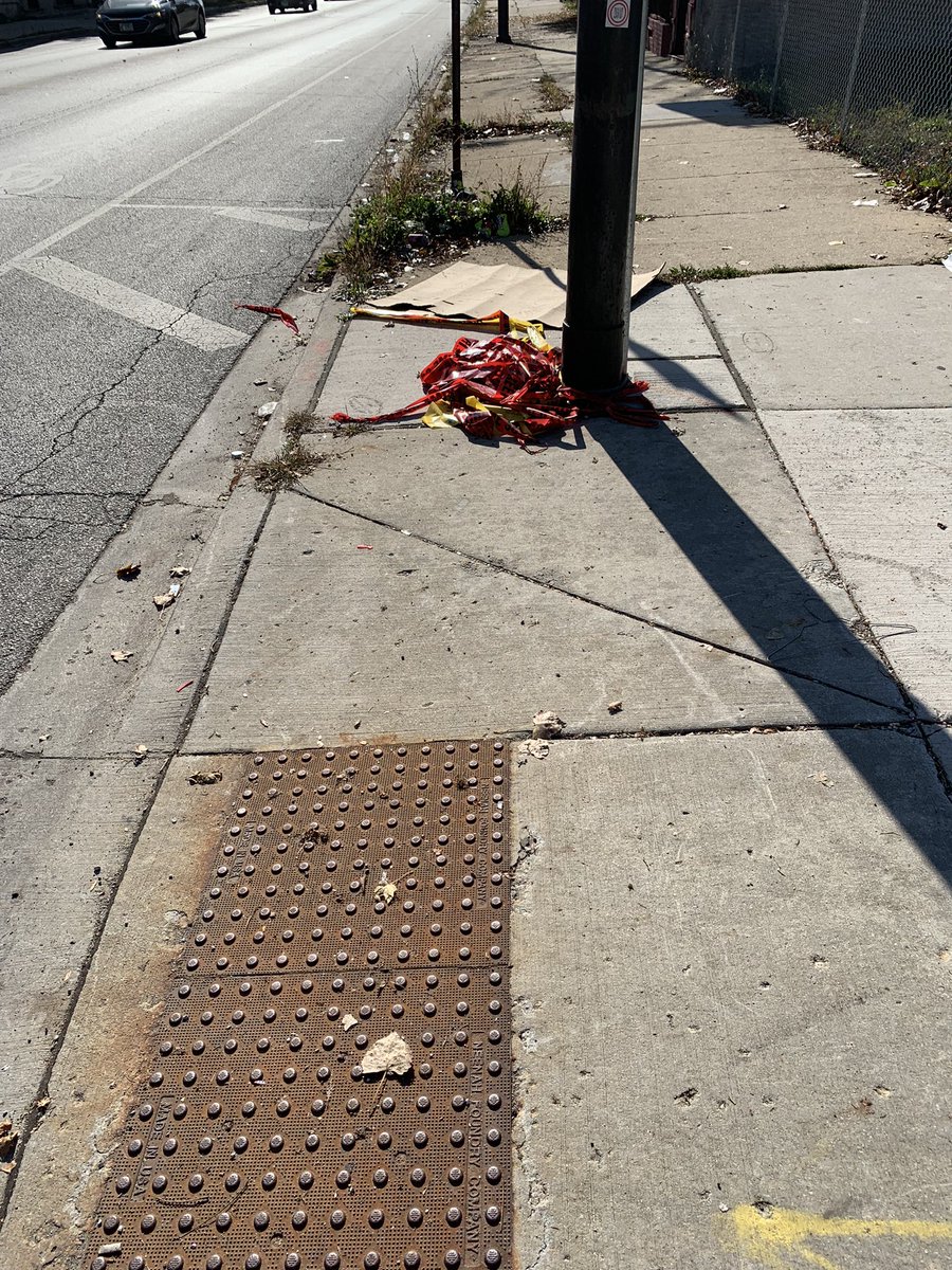 Scene of last night's multiple shooting scene in the 2800 block of West Polk, East Garfield Park neighborhood on the West Side. A large crowd was gathered at a memorial for someone who recently passed