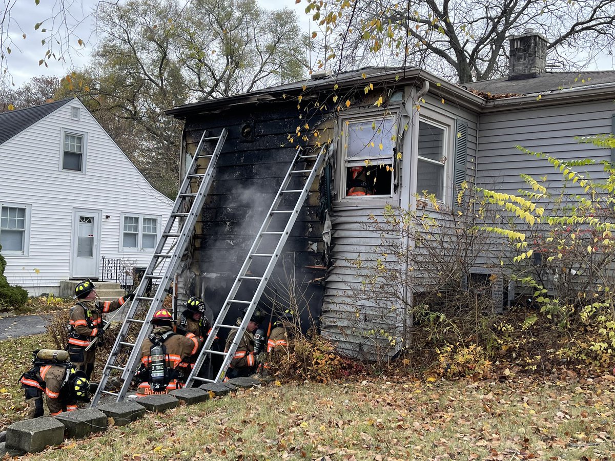 @RockfordFire is on scene 1400 James Avenue. Fire is now under control and personnel are working to overhaul hot spots