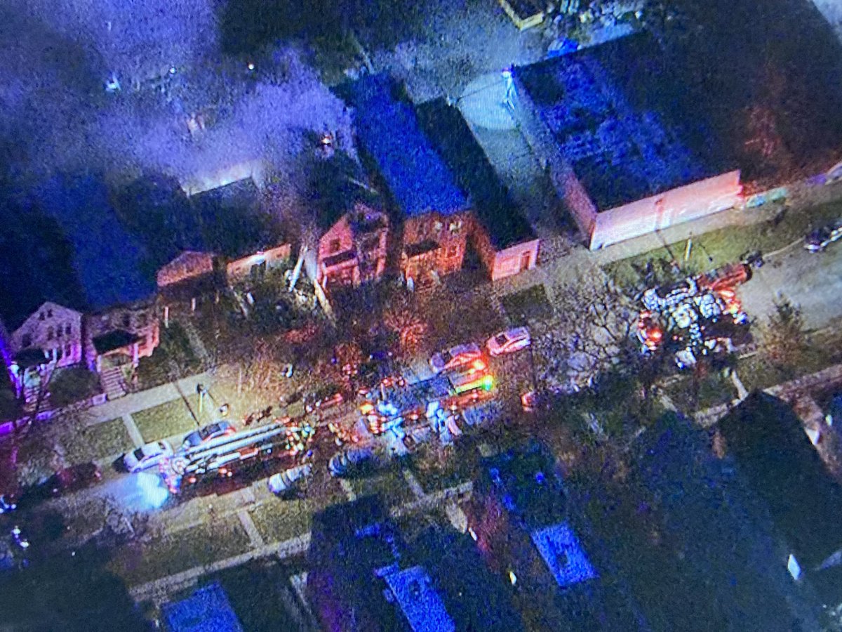 LoganSquare - house fire on Sawyer near Bloomingdale. Fire equipment blocks Sawyer between Wabansia & Armitage