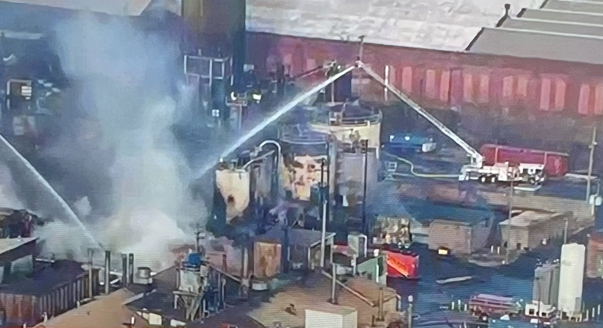 Firefighters in Lasalle are busy extinguishing a large fire at the Carus Chemical plant in Lasalle. All employees have been accounted for & residents of the 3rd and 4th Wards are urged to shelter in place. No word on cause or origin.  