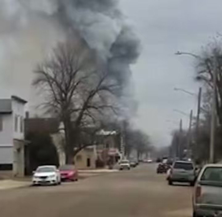 Hear explosions in the background Reports say Carus Chemical Plant creates and sells chemicals and products that clean the air, water, and soil using potassium permanganate, phosphates and atmospheric scrubbers officials say the fire has been knocked down