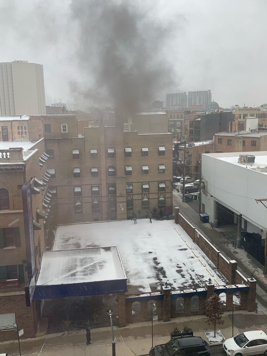 CFD responding to basement fire inside vacant building in Lincoln Park on Diversey Parkway.