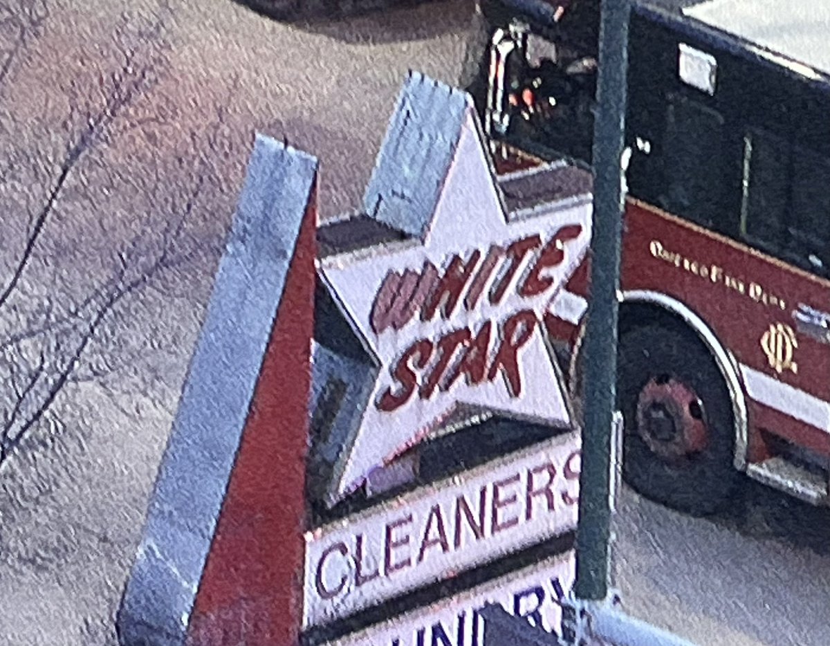 Firefighters on the scene of a fire at White Star Cleaners at 5401 W. Montrose hose down remaining hotspots. No injuries reported in the blaze that caused heavy damage to the business. Montrose is closed Linder to Lockwood. 