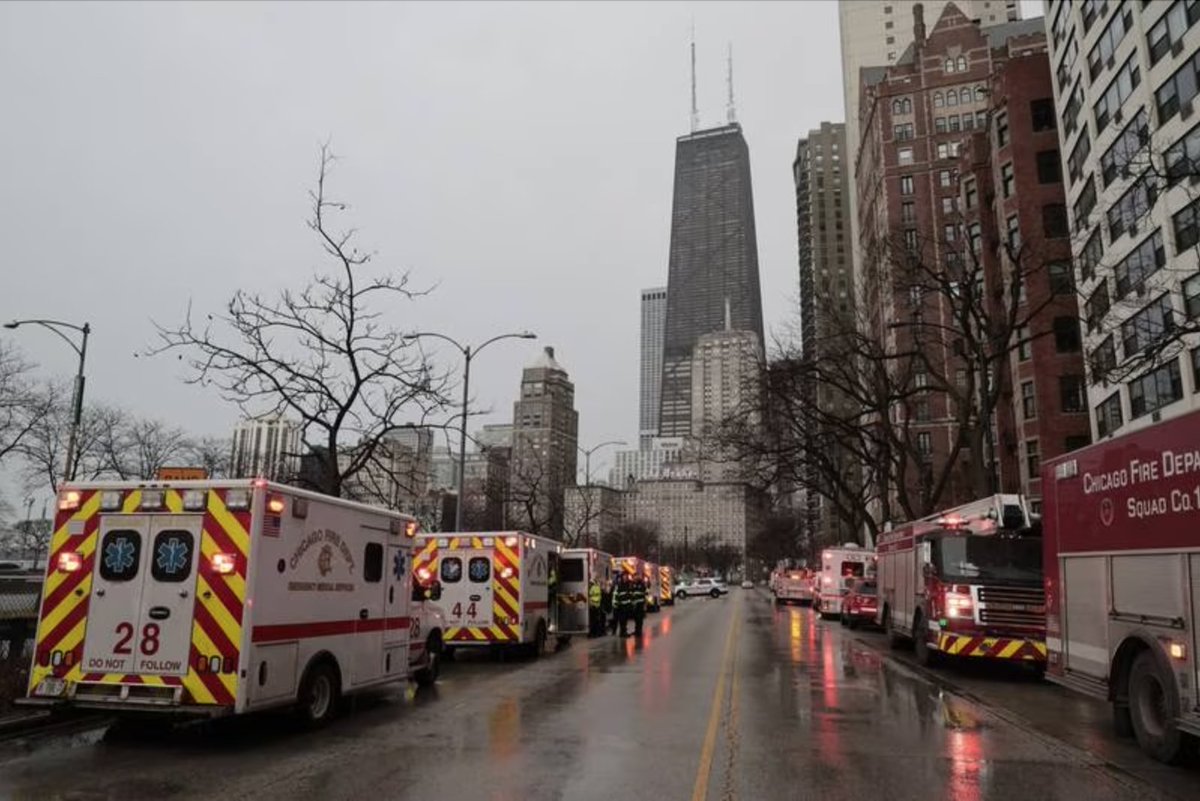 A firefighter has died, and two others were injured at an extra-alarm blaze at a high-rise building on DuSable Lake Shore Drive in the Gold Coast neighborhood, officials said.