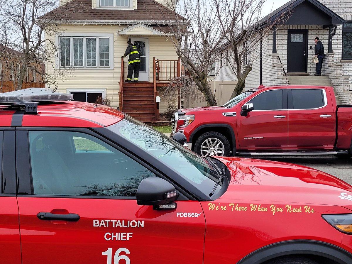 Following the unfortunate fire fatality on the 5400 block of S. Mulligan yesterday, 224, Batt 16, E 32, &amp; T 60 provided residents with smoke detectors and fire safety information