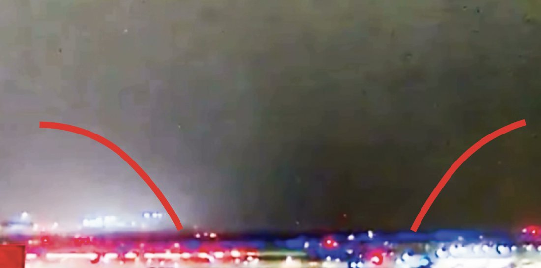 tornado that passed near in O'Hare earlier in Chicago