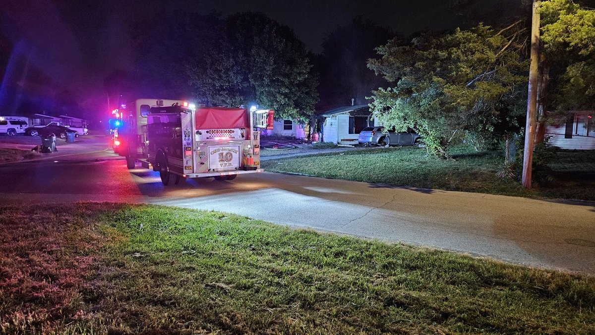 Firefighters from several Metro East departments on the scene of a fire in Cahokia Heights. No injuries were reported, but the house is heavily damaged