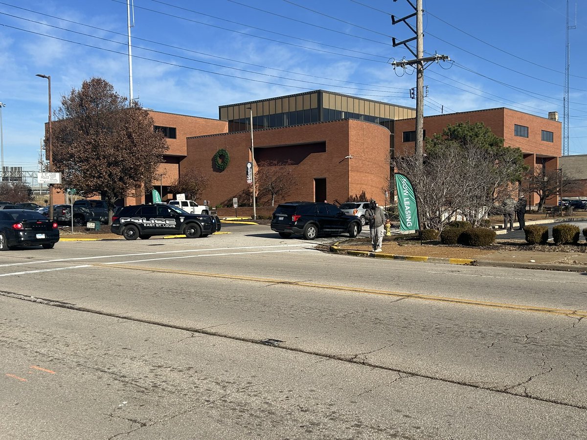 East St. Louis police are investigating after the Chief says a man was shot while driving on a nearby highway and pulled into city hall for help.