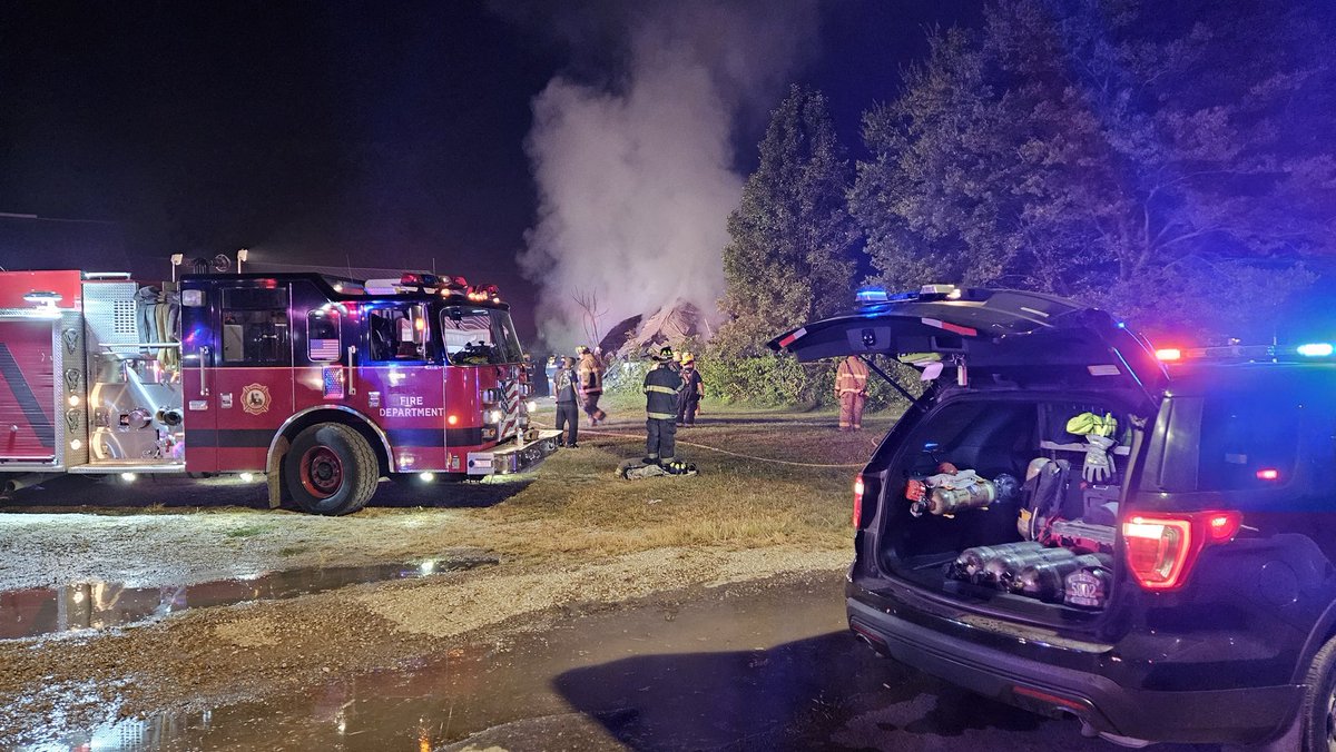 Firefighters from four Metro East fire departments on the scene of a two alarm fire in a vacant residence in the 4900 block of N. Park Drive in Washington Park. No injuries have been reported at this time