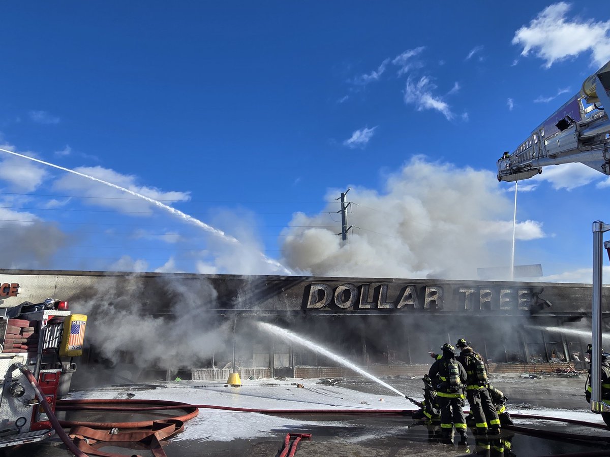 2-11 Alarm fire at 2517 W Cermak. Fire in a 100x25 commercial strip mall. Defensive operations with 2 elevated streams 4 master streams working