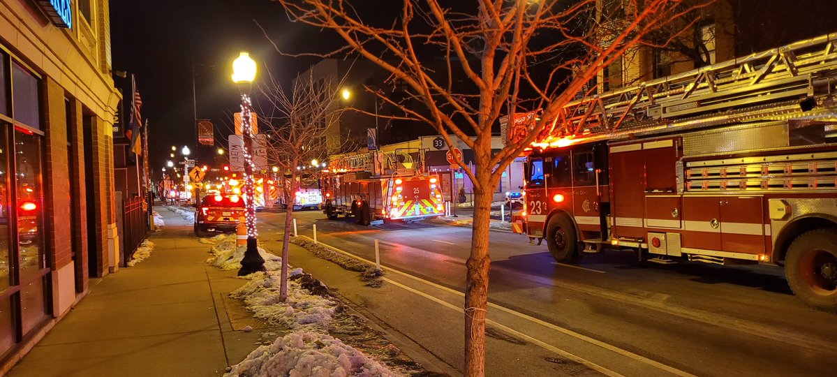 3-11 Alarm/EMS Plan 1 at the scene of 4909 N Glenwood. 1 civilian adult female yellow to Masonic; 1 FF yellow to Masonic; multiple lines on the fire. No Further Info at this time