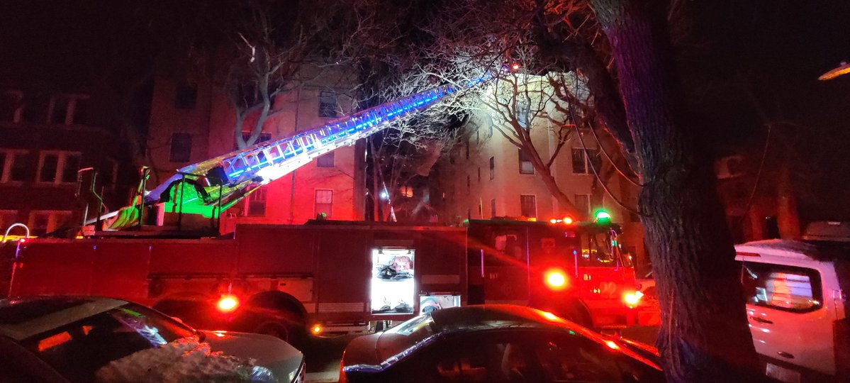 3-11 Alarm/EMS Plan 1 at the scene of 4909 N Glenwood. 1 civilian adult female yellow to Masonic; 1 FF yellow to Masonic; multiple lines on the fire. No Further Info at this time