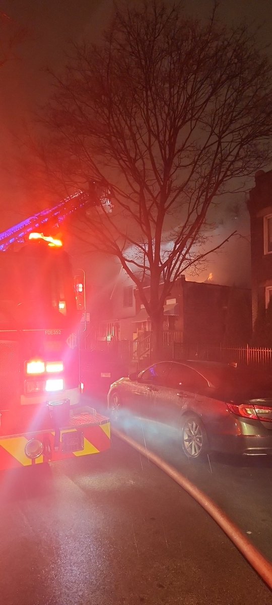 Still and Box alarm. 800 block of South Kedvale. CFD on scene defensive measure. 2 buildings reports of fire through the roof.  No Injuries