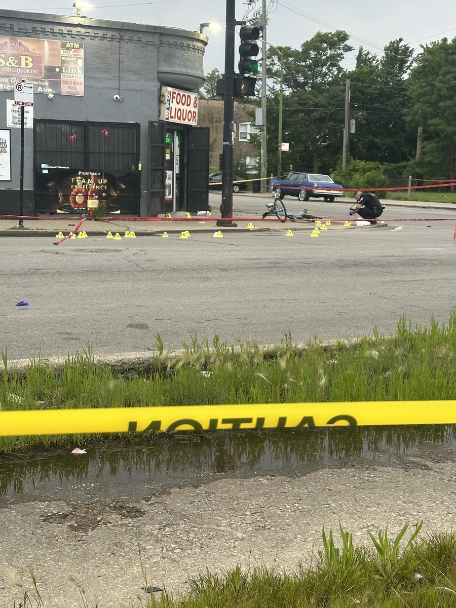 119th & Michigan 2 PPL SHOT, 1 KILLED Chicago Police are investigating a double shooting that left a male dead this this afternoon. The shooting occurred 5:14pm, Officers responded to calls of 2 ppl shot in front of the the liquor store.